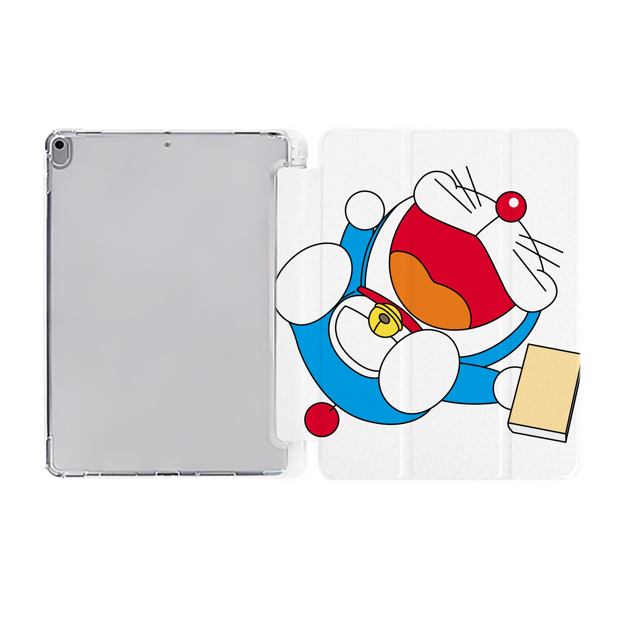 （画像用） ドラえもん Doraemon IPad ケース ペン収納付き 三つ折りスタンド PUレザー×シリコン 対応機種9.5/10.5/10.9インチ